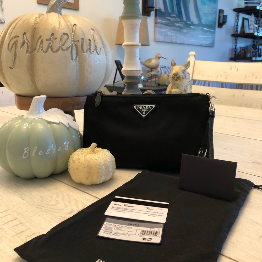 Prada Tessuto Nylon Clutch Never Used! FREE SHIPPING